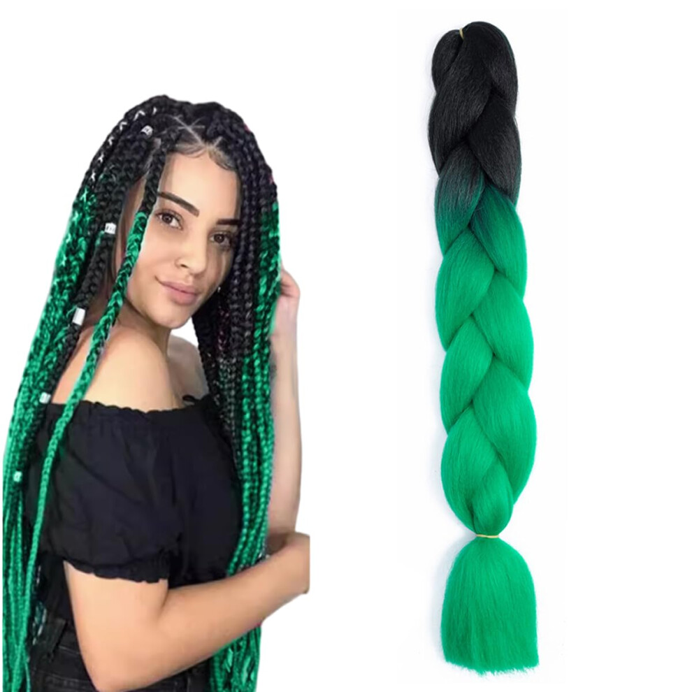 Unisex Braided Hair Extensions Synthetic Braided Wig 24 Inch Cosplay Big Braids Diy
