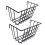Vertical Hanging Iron Rack Grid Design For Bathroom-S Black 1