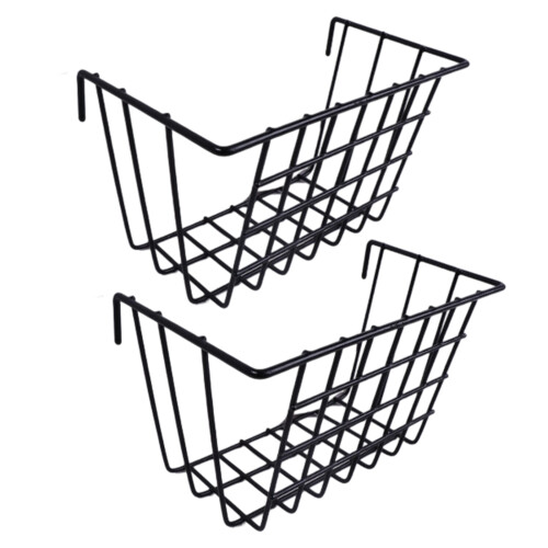 Vertical Hanging Iron Rack Grid Design For Bathroom-S Black