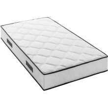 Materasso 90 x 190 cm - Altezza 24 cm - 380 molle insacchettate - 7 zone - Equilibrato - reversibile - fabbricato in Belgio