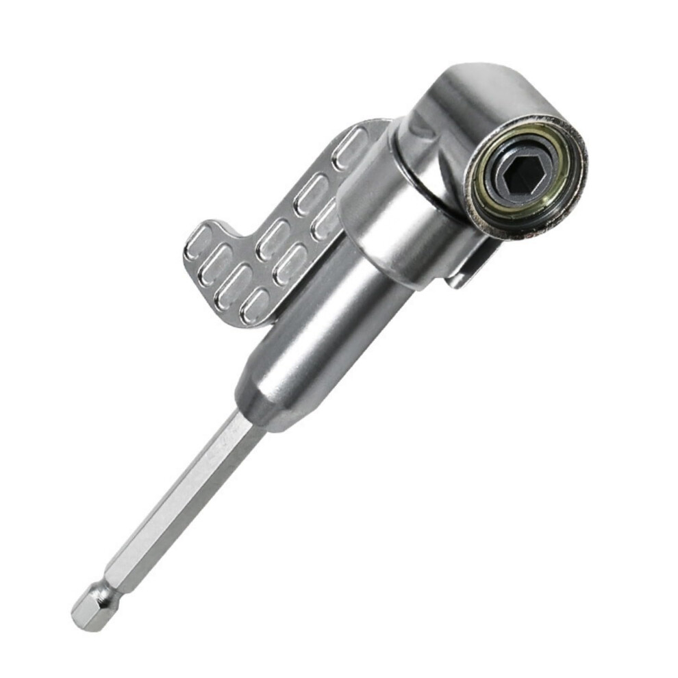 105 Degree Right Angles Drill Adapter Corner Tool For Tight Spaces Silver Comfortable Grip Drill Attachment For Household Repairs 9067246246716