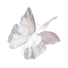 Grote zijden garen vlinderdecoratie 50 cm voor-Roze vlinder 50cm