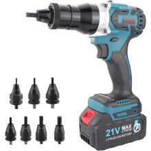 Cordless Electric Rivet Nut Gun Set - Automatic Riveter Portable Pulling Blind Riveting Nut Gun Rivet Tools for M3 M4 M5 M6 M8 M10 M12 Nuts