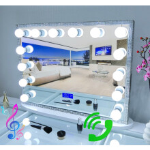 7seas® 85x68cm Diamond Pro Audio Hollywood Mirror