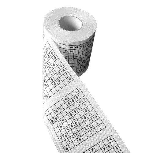 Δημιουργικό χαρτί υγείας Sudoku, μη ερεθιστικές ίνες ξυλοπολτού που προάγουν την
