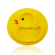 Piatti per bambini in silicone alimentare, adatti al microonde e alla lavastoviglie, con ventosa anti-sporco e un simpatico design a forma di anatra