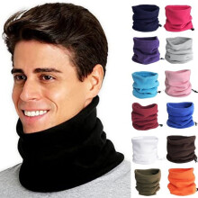(Coffee) Neck Gaiter, Adjustable Drawstring Soft Cozy Fleece Winter Face Neck Head Warm Windproof Neck Cover Scarf