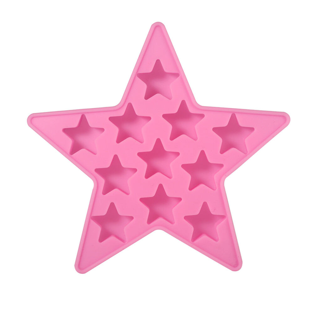 Star Shaped Chocolate Mold, Reusable Silicone Mold For Making Chocolates, Ice Cubes, Jellies And Candies, Food Grade Silicone Non-Stick Baking Tool, E 9155353456064