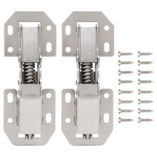Hidden Hinges for Cabinet Doors, Surface Mount Hinges with Soft Close Mechanism, Concealed Cabinet Hinges for Frameless Kitchen Cupboards, Durable Col