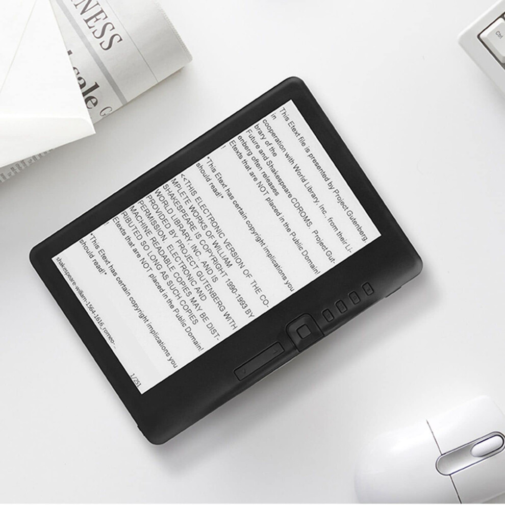E Reader 7In Color Tft Lcd 800X480, 16Gb, Epub Pdf Txt, Navigation Buttons, Mechanical Button, Protective Case, Black 9105992754755