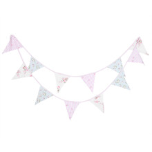 Sturdy Imitation Linen Material Bunting, Multicolor Fabric Triangle For Party And Festival Decoration, Weather Resistant Durable (3.6M)