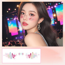 Face Temporary Tattooed,Fake Tattooed Sticker for Music-34