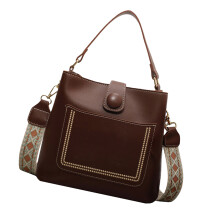Fashion Womens Crossbody Purse Practical PU Construction-Coffee