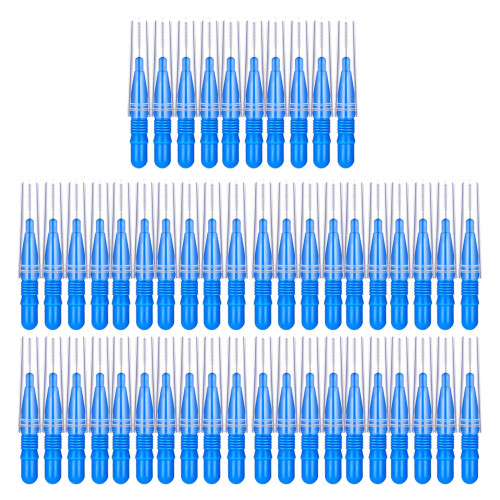 50PCS Eyebrow And Lash Spoolie Brush Collection-Deep Blue
