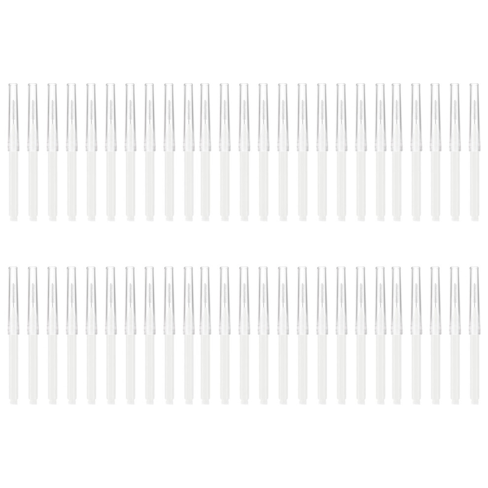 White Micros Eyebrow Brush With Caps Brow Lamination Brush