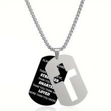 Pasen kruisbeeld ketting titanium staal heren nekketting met-01
