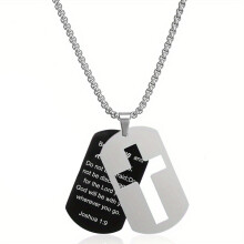 Minimalistische bijbelvers kruisbeeld ketting roestvrijstalen-04