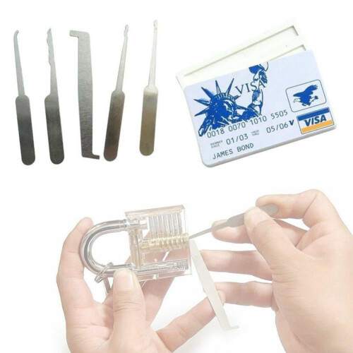 Single Hook Lock Pick Tool Locksmith Tools Credit Card Lock Pick Set 1