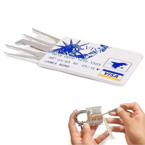 Single Hook Lock Pick Tool Locksmith Tools Credit Card Lock Pick Set 2
