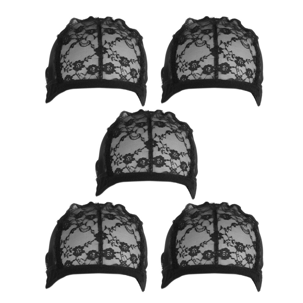 5Pcs Highly Elasticity Lace Wig Caps Lightweight And Breathable