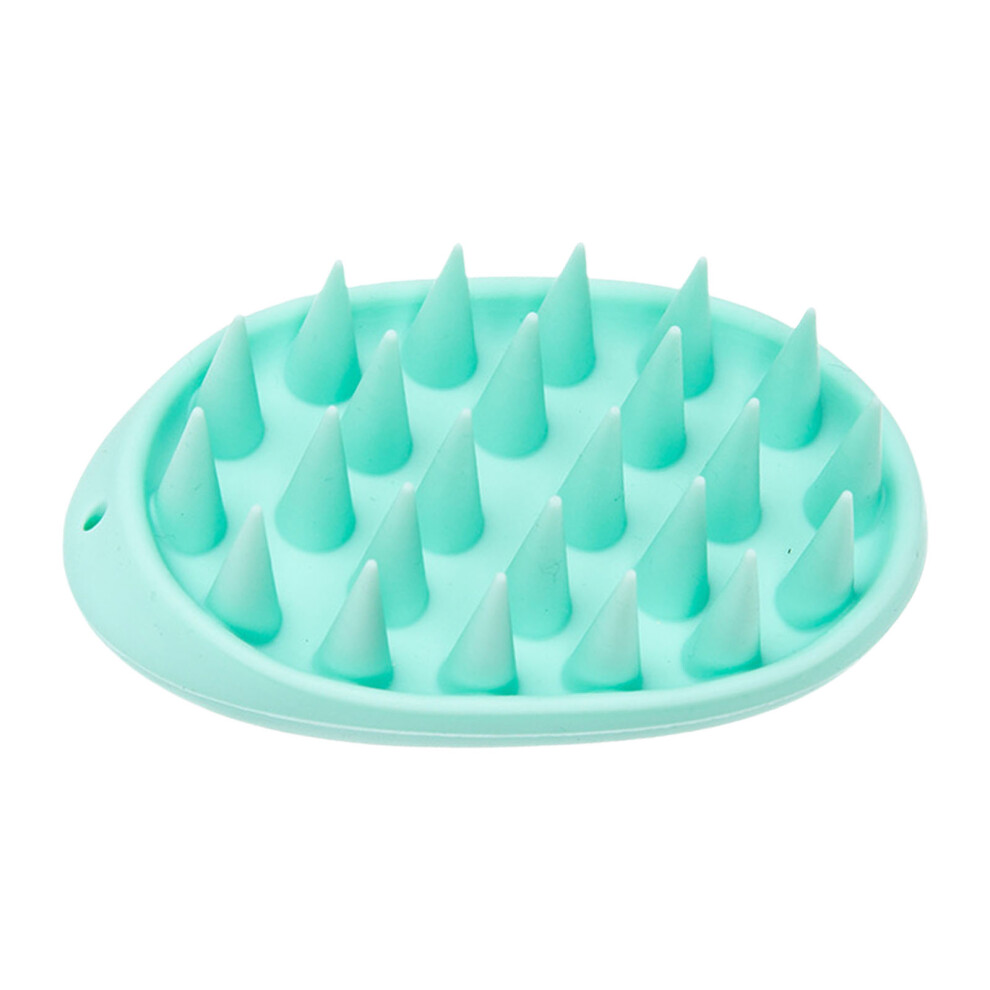 Hair Scalp Massager Brush Silicone Shower Hair Brushes-Green