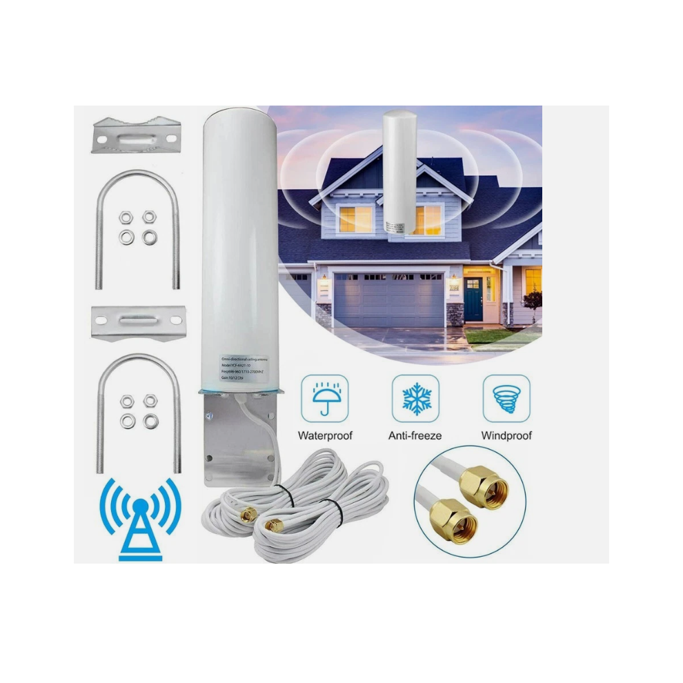 Dual SMA Male High Gain WiFi 3G 4G LTE Antenna Outdoor Signal Booster Aerial UK