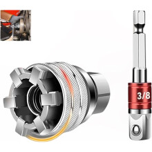 Multifunctional Universal Socket Wrench Tool - Universal Maintenance Tool, Adjustable Socket Spanner Sleeve for Metric 3/8 Inch