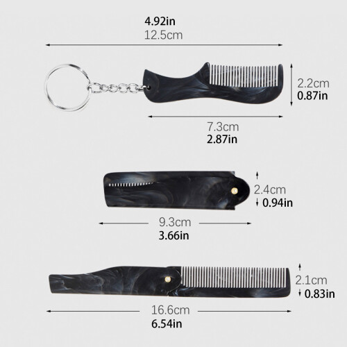 2 Pieces Compact Design Beard Combs For Men Styling Comb 2