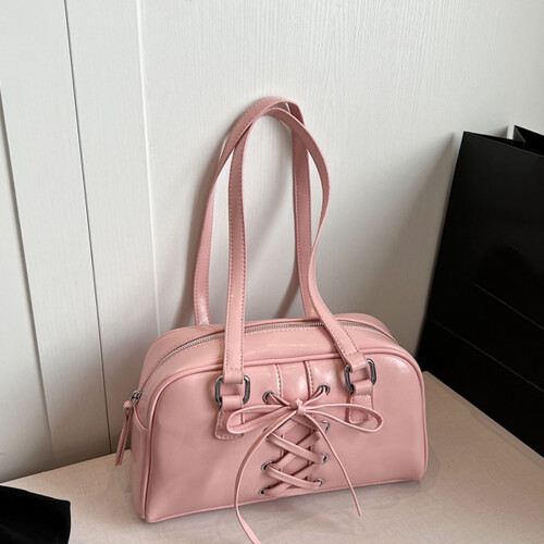 Sophisticated Ballet Inspired Shoulder Bag With Delicate-Khaki 2
