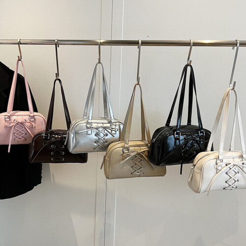 Sophisticated Ballet Inspired Shoulder Bag With Delicate-Khaki 1
