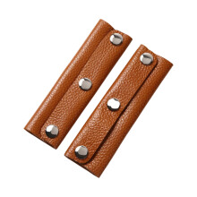 1 Paar elegante Wickeltasche mit Griff aus Leder für-Braun