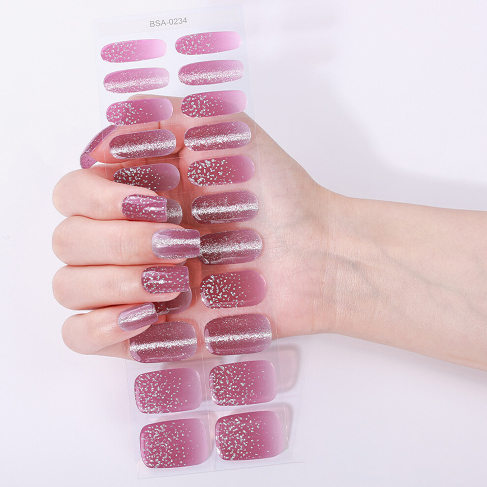 Gel Nail Beauty Strips No Lamp Needed French Designs Nail-0234