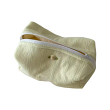 Stilvolle gesteppte Make-up-Tasche, Kosmetiktasche,-Hellgelb