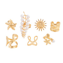 Versatile Themed Rings Collection Stackable For-Gold-color