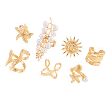 Oceanics-Legierungsring-Set mit Stern- und-Goldfarben
