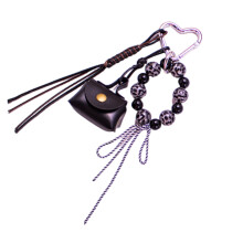 Stilvoller Mini-Geldbörsen-Schlüsselanhänger mit-yc5334 schwarz