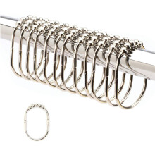 Shower Curtain Hooks, Effortless Glide Design, Rustproof Metal Golden Shower Curtain Rings, Set for Bathroom Shower Rods, Smooth Gliding Stainless Ste