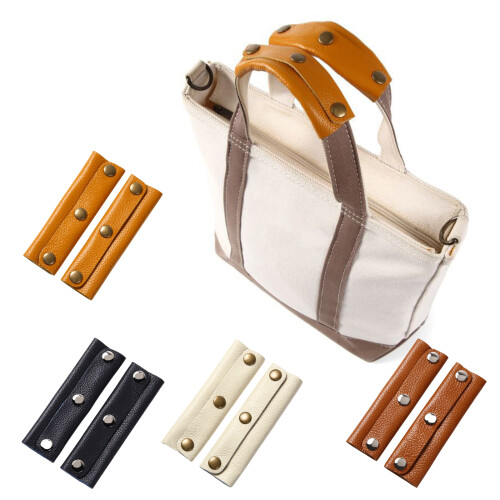 2 Stück anspruchsvolle Ledergriffhülle mit modischem-Beige 1