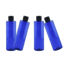 4-teiliges Reiseflaschen-Set, 250 ml,-Blaue flache Schulter b