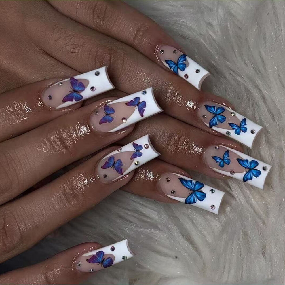 Press on Nail Coffin Fake Nail Acrylic False Nail Full Cover