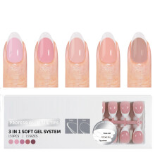 150 Pieces French Tip Nail Set with Pre Tipped Base Full-05