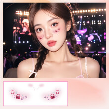Face Makeup Temporary Tattooed Note Face Tattooed Sticker-32
