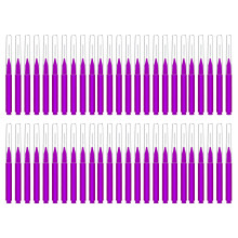 50Pcs Micros Eyebrow Brush,Eyelash Comb Brush with-Plum