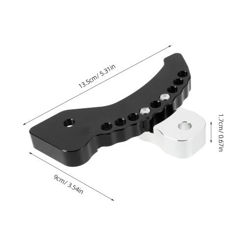 Black Motorcycle Rear Shock Extender Aluminum Alloy Durable Riser 2