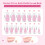 150 Pieces French Tip Artificial Nail with Pre Applied Base-11 4