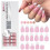 150 Pieces French Tip Artificial Nail with Pre Applied Base-11 2