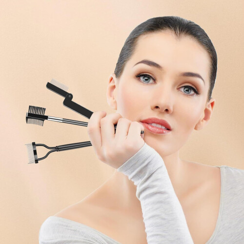 Folding Eyebrow Comb Eyelash Separator Tool Lash Brush-Style 2 2