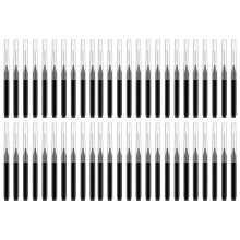 50Pcs Micros Eyebrow Spoolie Brush with Caps Brow-Black