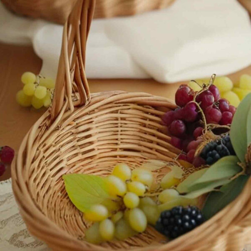 Δοχείο καλαθιού πικνίκ, ανθεκτικό στη φθορά καλάθι με φρούτα για καθημερινή 2
