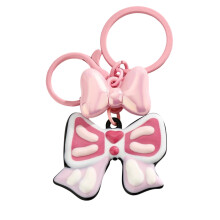 Stevige acryl strik sleutelhanger mode-sieraden cadeau in-Roze